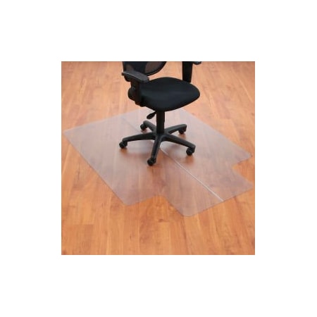 Aleco Interion Office Chair Mat for Hard Floor - 46"W x 60"L with 25" x 12" Lip - Straight Edge 130229